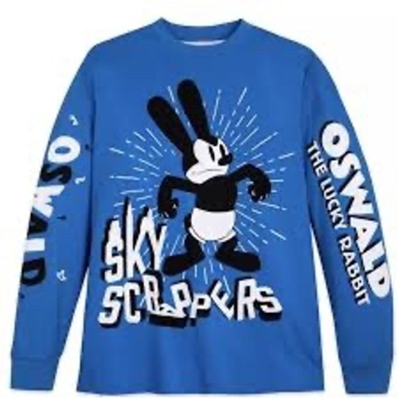 Disney Other - Disney Oswald The 100 anniversary Lucky Rabbit Blue shirt Graphic Tee large